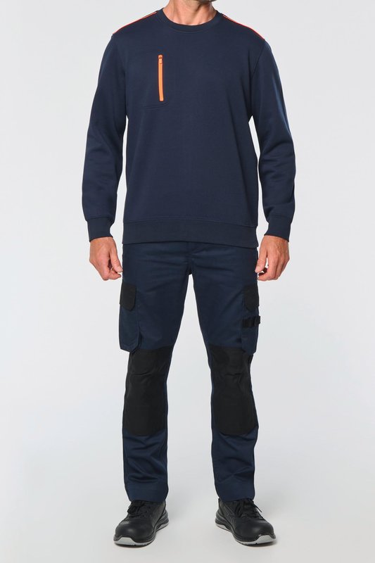 Sweat-shirt Day To Day zip poche contrastée unisexe – Image 38