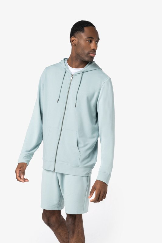 Sweat-shirt écoresponsable zippé à capuche en modal homme