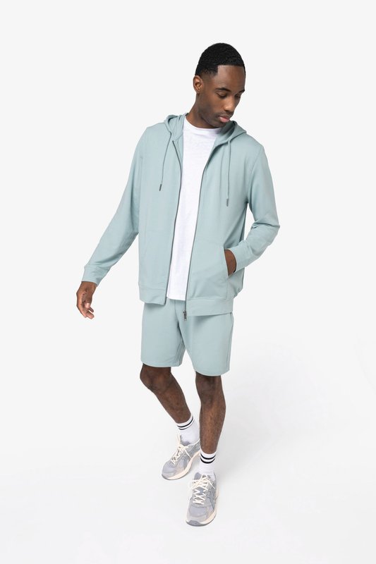 Sweat-shirt écoresponsable zippé à capuche en modal homme – Image 3