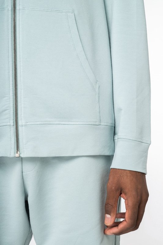 Sweat-shirt écoresponsable zippé à capuche en modal homme – Image 7