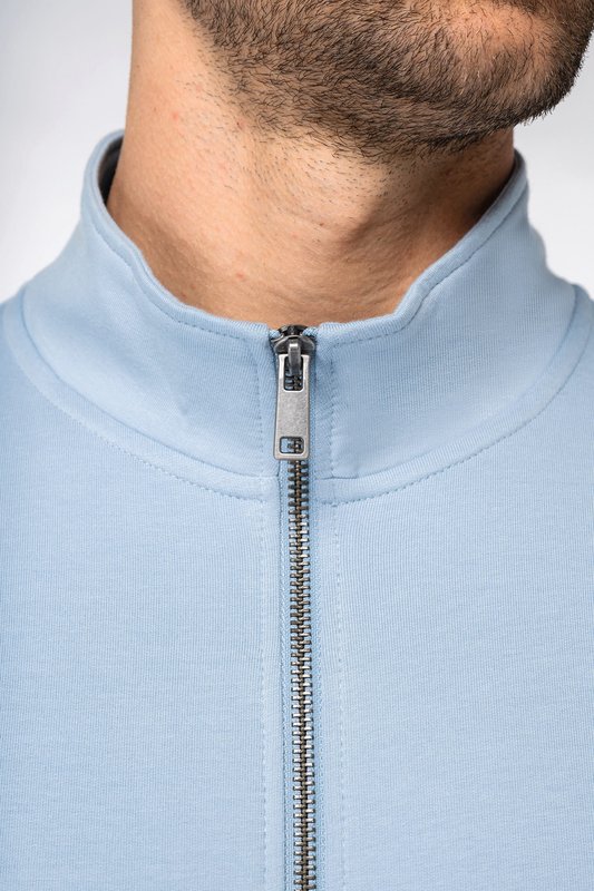 Sweat-shirt écoresponsable zippé en modal homme – Image 7