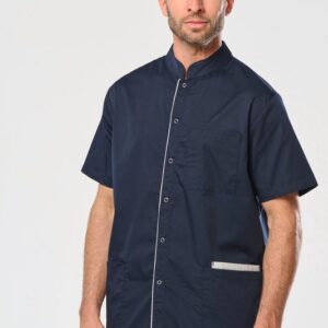 Blouse polycoton avec boutons-pression homme