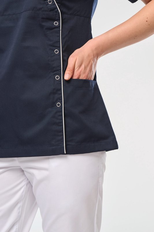 Blouse polycoton avec boutons-pression femme – Image 7