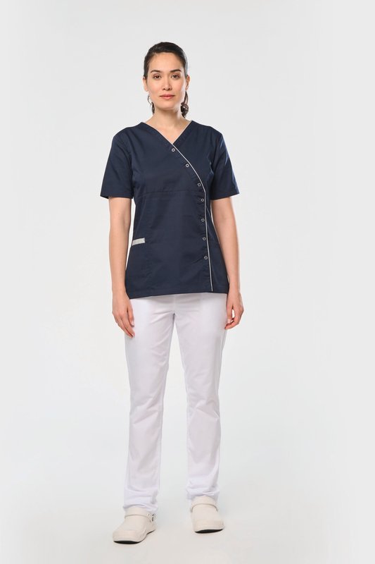 Blouse polycoton avec boutons-pression femme – Image 4