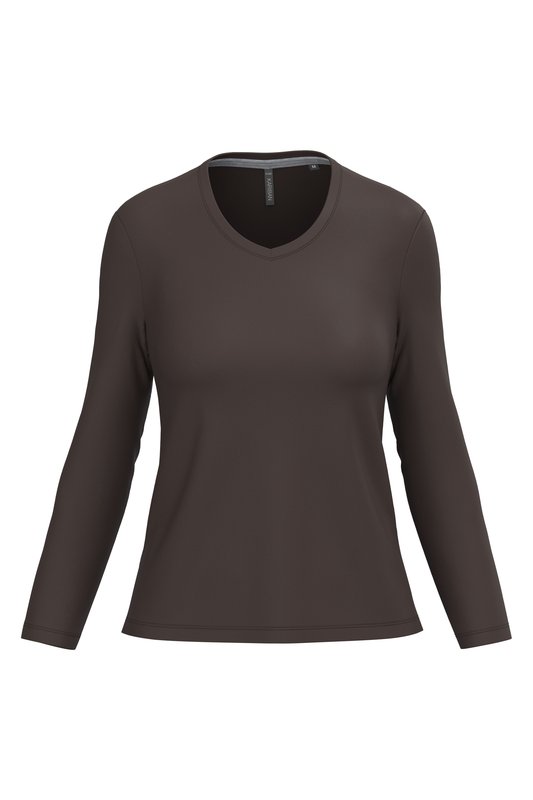 T-shirt col V manches longues femme – Image 18