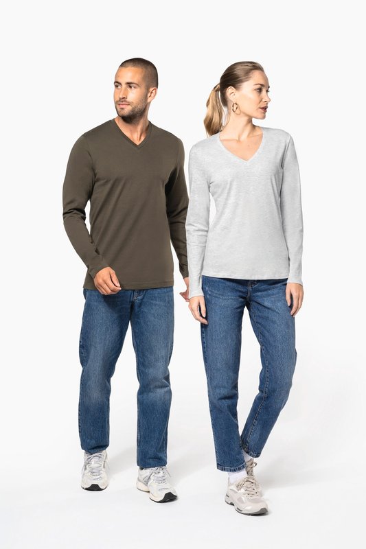 T-shirt col V manches longues femme – Image 8