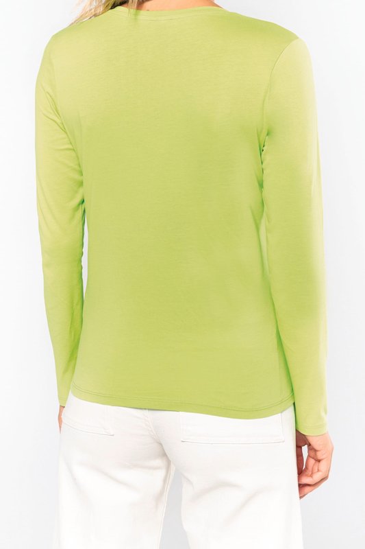 T-shirt col V manches longues femme – Image 13