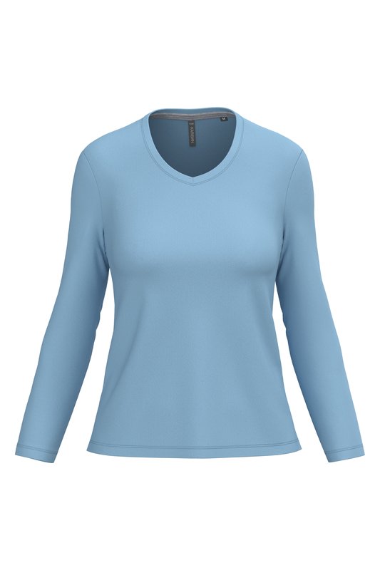 T-shirt col V manches longues femme – Image 28