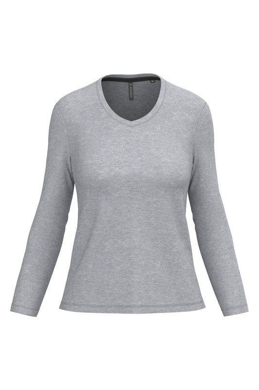 T-shirt col V manches longues femme – Image 26