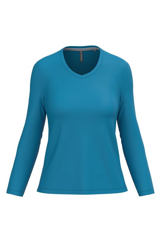 T-shirt col V manches longues femme – Image 29