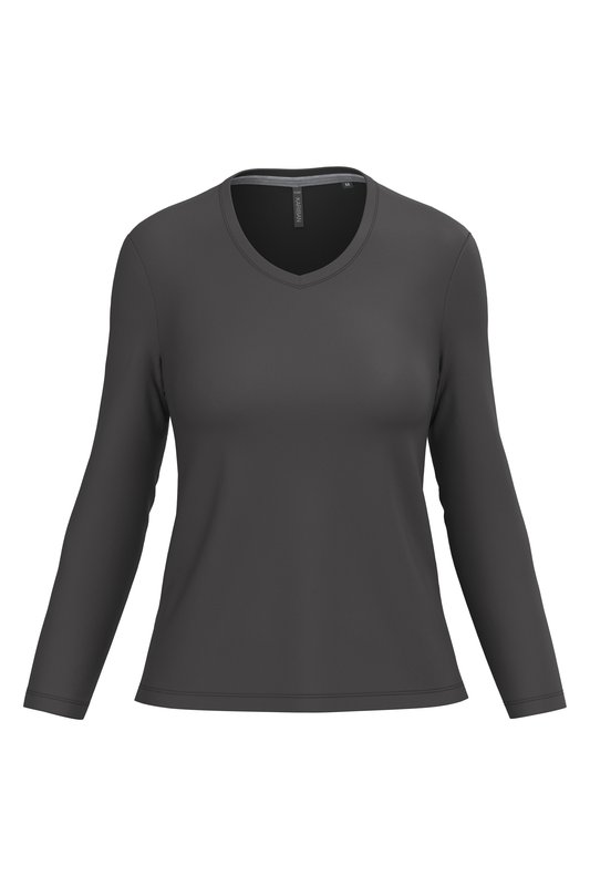 T-shirt col V manches longues femme – Image 19