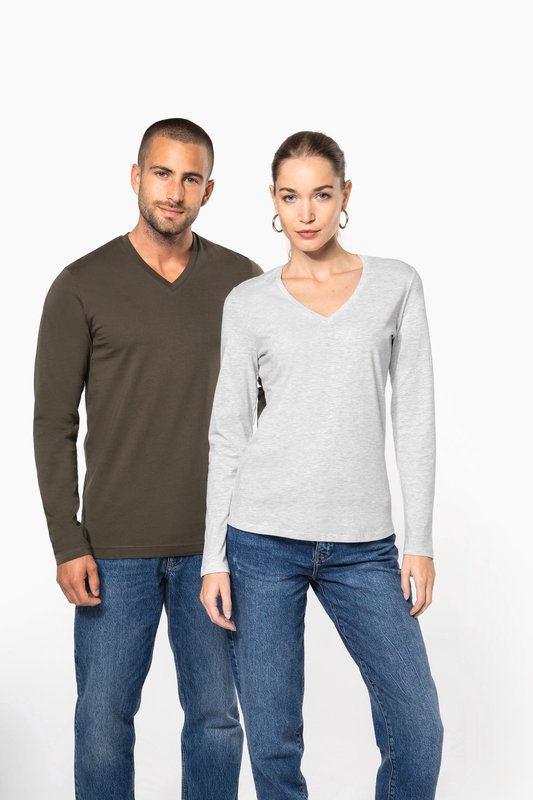 T-shirt col V manches longues femme – Image 5