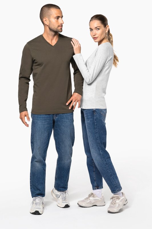 T-shirt col V manches longues femme – Image 10