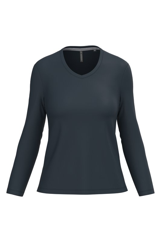 T-shirt col V manches longues femme – Image 24