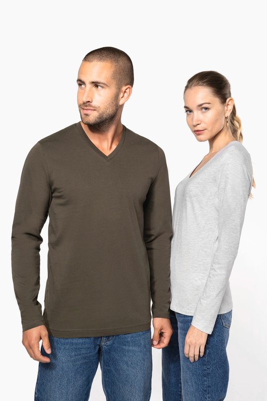 T-shirt col V manches longues femme – Image 9