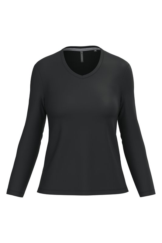 T-shirt col V manches longues femme – Image 17